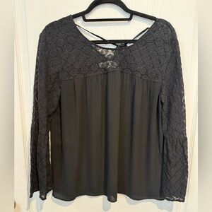 LOFT Black Lace Blouse